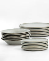 FARRAGO DINNERWARE 18 PIECES GREY